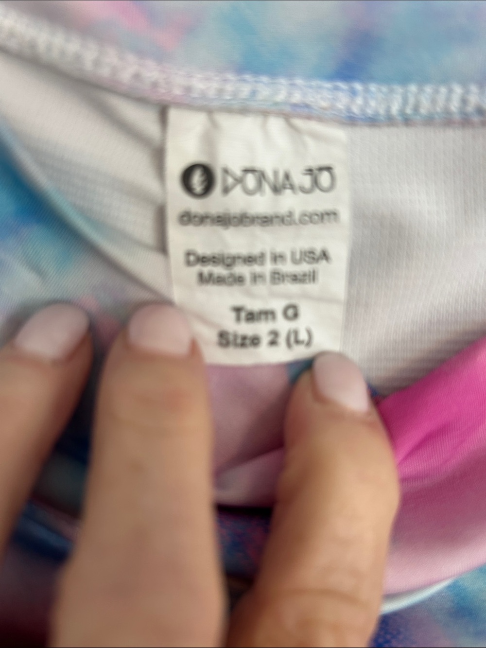 Tie-Dye Pink & Blue Athletic Skater Skirt - Picture 4 of 6